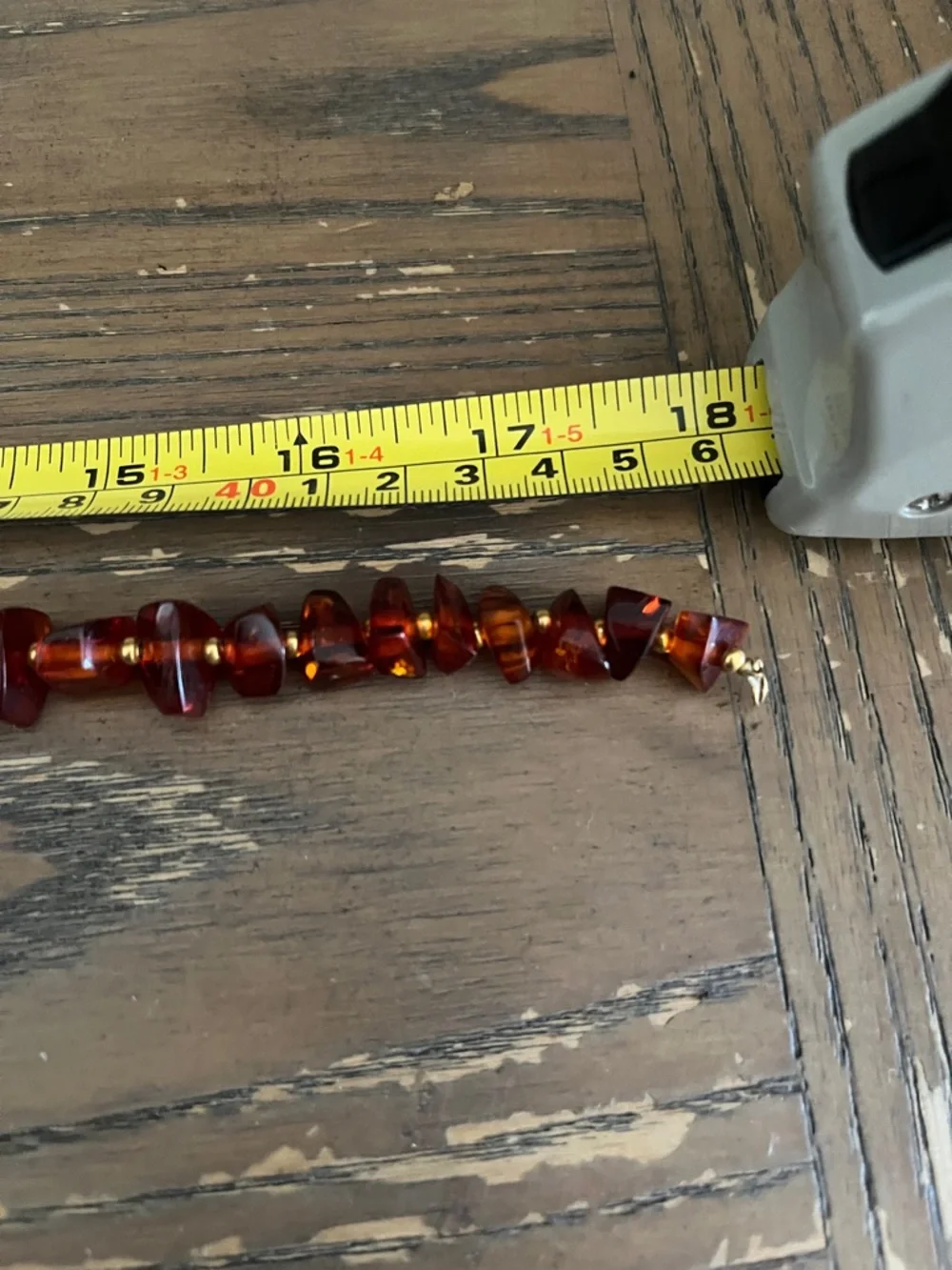 Baltic Amber VINTAGE Necklace 12kt gold filled - 18” Rich Cognac Red - Picture 12 of 13